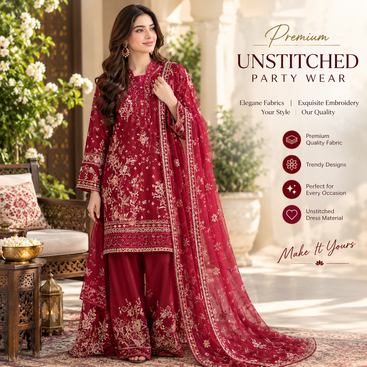 Maroon Premium Party Wear